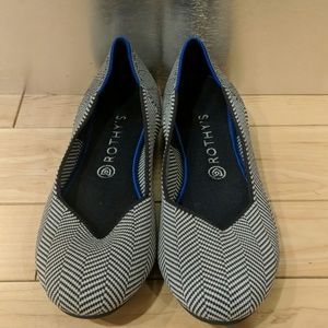 Rothy's round-toe herringbone flats (W11)